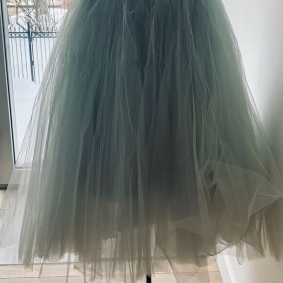 Stunning 50s Vintage Sea Foam Blue Tulle Dress - Picture 2 of 12
